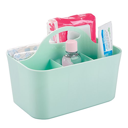 mDesign Baby/Toddler Organizer Tote Caddy for Nursery, Closet - Mint