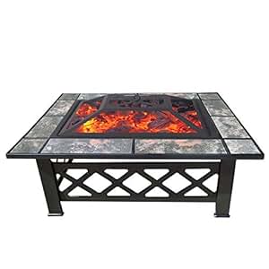 LARS360 94 * 71 * 45cm Grillstelle Feuerschale Grillschale Feuerkorb