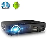 APEMAN Mini Projector DLP Home HD Video Projector 3D Small Home Theater Projector with Android 4.4 OS