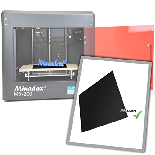 Minadax® professionelle PEI Druckplatte 220 x 220 mm in Schwarz für 3D Druck, 3D-Modelldruck, FDM Druck - 5