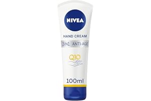 BEIERSDORF NIVEA 3in1 Q10 Anti-Age Care Hand Cream (100ml), Moisturising Hand Cream Reduces the Appearance of Wrinkles with Q10 and UV Filters, NIVEA Hand Cream for 24 Hour Moisture