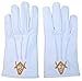 Produktbild Freimaurer-Handschuhe, 100% echtes Nappa-Leder, Weich, Weiß, für die Hochzeit