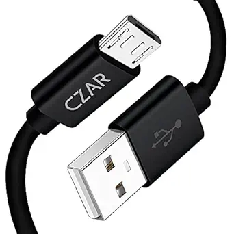 CZARTECH Micro USB Data Cable - Fast Charging(3.3 ft/1 mtr, Pack of 1) - (Black)