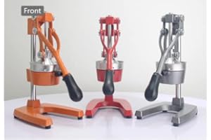 ELECTROMAX Professional Grade Citrus Juicer Hand Press Manual Fruit Juicer Orange Juice Squeezer for Lemon Lime Pomegranate Cast Iron Stainless Steel,Red