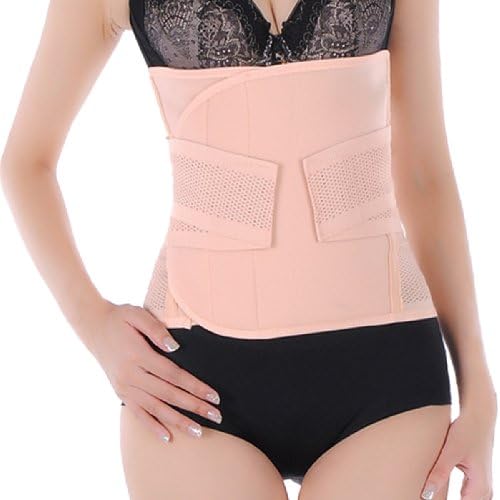 EQMUMBABY Women Postpartum Recovery Belly Belt Slimming Tummy Stripe Belt Asian Size M