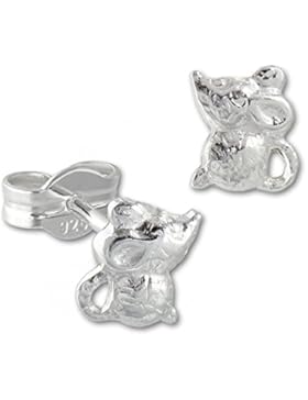 Teenie-Weenie Kinder Ohrring Mäuschen 925er Sterling Silber Kinderschmuck TW SDO593J