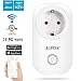 Produktbild WiFi-Smart-Stecker von AGPtEK, der drahtlose intelligente Steckdose mit EU-Stecker, fernbedienung mittels kostenfreier Anwendung für iOS/Android mit Timing-Funktion, einfache Installation, kompatibel mit Amazon Alexa Echo