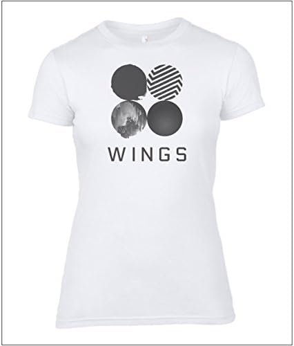 BTS Army Wings - Women's Fitted T-Shirt 100% Cotton (S, White)