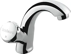 Hindware F330012CP Contessa Plus Swan Neck Tap with Left Hand Operating Knob (Chrome)