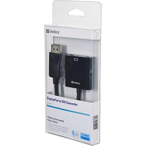 SANDBERG Adapter DisplayPort-DVI Konvertiert DisplayPort Ausgang zu DVI Ausgang - 2