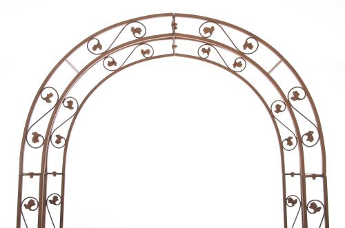 CLP Metall-Rosenbogen SUMMER, Eisen pulverbeschichtet, 125 x 30 cm, Höhe 236 cm antik braun - 5