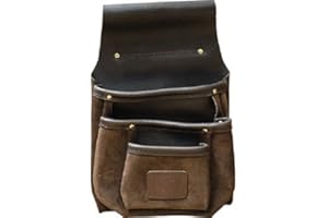 Deluxe Leather Nail & Tool Pouch - 3 Pockets - Connell of Sheffield