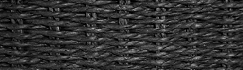 KMH®, Praktische Korb-Box im Rattan-Look (schwarz mit weissem Innenfutter) (#204047) - 3