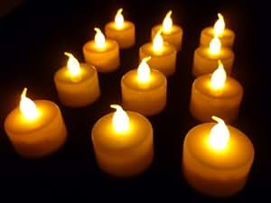 Lot De 12 Bougies LED à Flamme Vacillante – Ambiance Chaleureuse Sans Flamme | Décoration Intérieure Et Extérieure