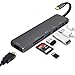 Produktbild USB C Hub, 7 in 1 Typ C Adapter mit HDMI Anschlüsse, USB C Ladeanschluss, 3 USB 3.0 Anschlüsse, SD/TF Kartenleser, für USB C Geräte, Dex Dock, OTG Cable