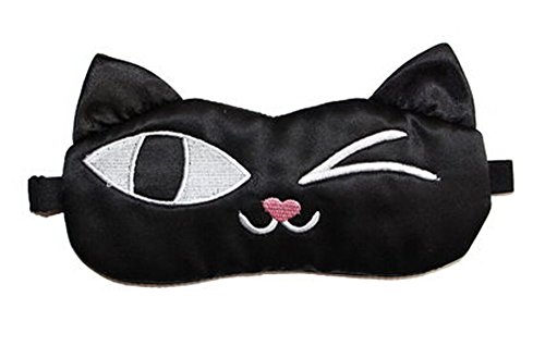 Classic Silk Comfortable Sleep Eye Mask Office Sleep Eye Mask Eyeshade Cat