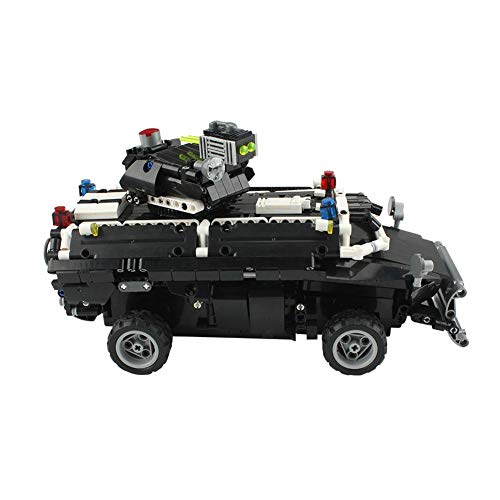 Preisvergleich Produktbild happygirr 768PCS 2.4G Vierwegefernsteuerungs zusammengebautes Baustein-Fernsteuerungspolizeiauto, DIY zusammengebautes elektrisches spezielles Polizeikommandoauto