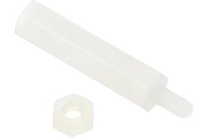PATIKIL M3 Distanziale Viti 40pz Nylon Esagonale PCB Distanziali Dadi per Schede Madri, Computer Custodie, Circuito Schede, Elettronica, (25mm+6mm, Bianco)