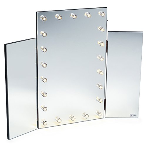 Beautify Dreifach-Schminktisch-Frisiertischspiegel mit Warmem LED-Lichtern