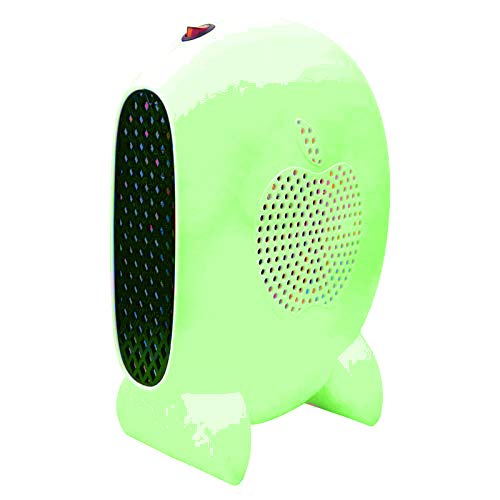 Termoventilatore Elettrico, Stufetta Elettrica Termoventilatore Portabile 1000W con protezione da surriscaldamento e ribaltamento (verde)