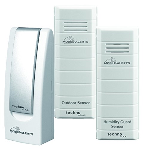 Technoline MA 10012 Zusatzsensoren -Set für das Mobile Alerts System, 4 x 2 x 12,5 cm, weiß