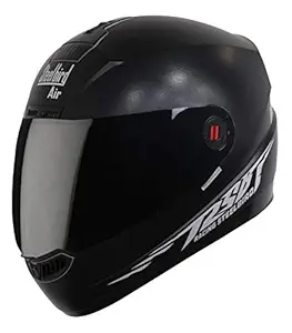 Steelbird SBA-1 Moon Reflective Full Face Helmet with Extra Clear Visor (Medium 580 MM, Dashing Black Helmet Fitted with Clear Visor and Extra Smoke Visor)