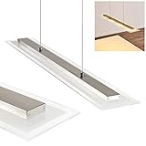 moderne lampe esszimmer MATERIAL: Der Lampenschirm der Hängelampe besteht aus echtem Glas. Das Lampen-Gestell und die Aufhängung sind solide aus Metall gefertigt und in Nickel matt gefärbt. Dadurch entsteht ein filigranes Design, das jeden Raum optisch aufwertet.