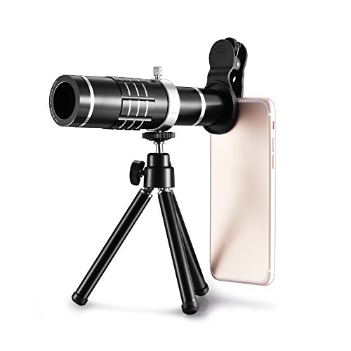 TECHO Universal 18X Teleobjektiv Professionelle Kamera Objektiv Kit fÃ¼r iPhone X 8 7 6S Plus SE, Samsung Galaxy S9 S8 S7 Edge Google & die meisten Smartphones