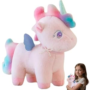 SZJFYMQ Peluche Unicornio Suave Rosa,
