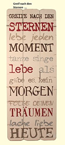 Holzschild Holzbild Wandbild „Poesie“ & Postkarte „Glücksmomente“ – Set ~ - 3