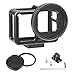 Produktbild D&F CNC Aluminium Legierung Hohle Schutzhülle Rahmen Outdoor Sport Gehäuse Kamera Shell Box Rahmenhalterung mit Backdoor und 52mm UV Filter für GoPro Hero 7 Black
