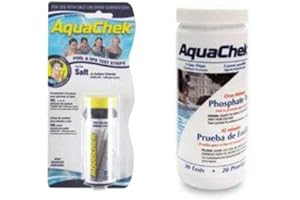 Productos QP - Tiras Reactivas Aquacheck 209099, Tiras con 2 parámetros : Cloro y PH, Ideal para Piscinas y Spas, Blanco