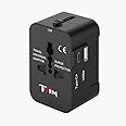 TSIM Newly Launched Type C (USB C) Universal Travel Adapter with Type C, 3 in 1 Universal Adapter Plug, Travel Essentials Accessories with 1 USB, 1 USB-C, Travel Adaptor for Laptop, Mobile, Tablet