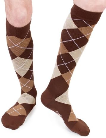Nabee Socks Men's Cocoa Socks, Large, Brown/Beige