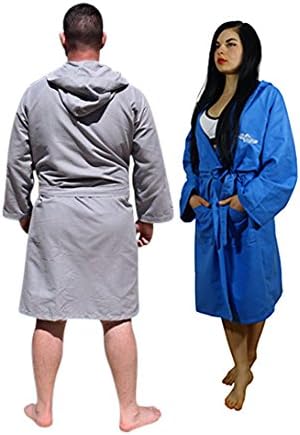 Microfibre Swim Changing Travel Robe by Endeavour Sport. Super absorbent, lightweight with 2 pockets, hood, belt and travel bag! Perfect for swimming, camping or trips to the beach.