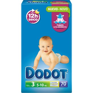 Pañales DODOT talla 3 70 unidades (4-10 KG)