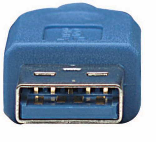 Manhattan SuperSpeed USB Anschlusskabel (A-Stecker /Micro-B-Stecker) 3 m blau - 3