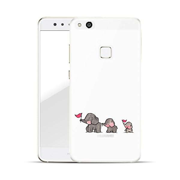 Finoo | Huawei P10 Lite Hard Case Handy-Hülle mit Motiv | dünne stoßfeste Schutz-Cover Tasche in Premium Qualität | Premium Case für Dein Smartphone| Elefanten Marsch