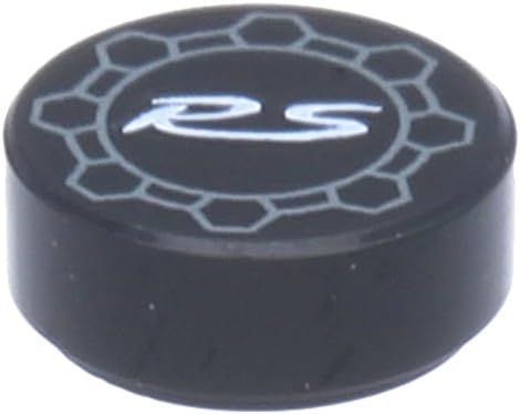 LEGO® Tile, Round 1 x 1 with 'RS' Pattern Black