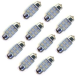 FMYXZ 10Pcs 31mm 6*2835 SMD LED Car Light Bulb Bule Lighting DC12V , flood