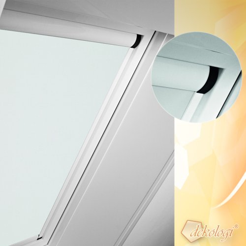 Original Roto Verdunkelungsrollo ZRVM für R84 / R85 / R86 / R88 / R89 , Fenstergröße 11/14 in der Stofffarbe 1-V01 / weiß , WDF KAW KEW Rollo Rollos