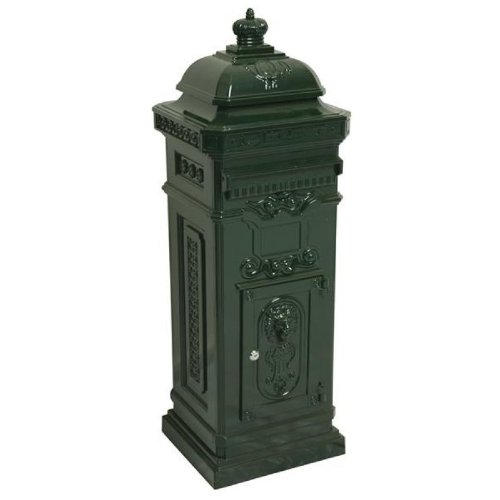 Preisvergleich Produktbild Englischer Standbriefkasten Grün Briefkasten Postkasten Antik Stil Jugendstil
