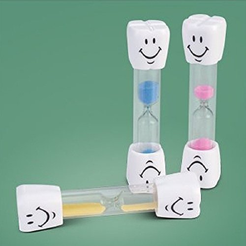 2 Minuten Timer Portbable Kunststoff Kinderzahnbürste Smiling Face Sanduhr Red - 5
