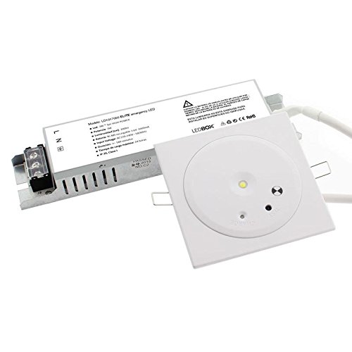 Ledbox Luz de Emergencia LED Elite, 3 W, Blanco Frío