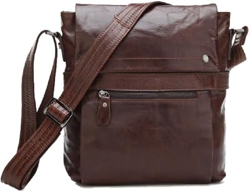 SAIERLONG Men's Messenger Bags Shoulder Handbags Coffee Cow Leather