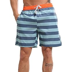 JiaMeng Bañador Estampado Beach Shorts Swim Drawstring Trunks Shorts de natación para Correr en la Playa de Secado rápido de Surf de Playa Shorts