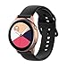 Produktbild Armband für Samsung Galaxy Watch Active R500 20mm, Smartwatch Zubehör Silikon Ersatzarmband Armbänder Smartwatch für Männer Frauen (Schwarz)