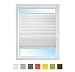Produktbild Plissee NACH MAß zum Anschrauben/Rollo Jalousie, Halterungen zum Schrauben, mit Bohren/Faltrollo für Fenster/Farbe & Größe wählbar (Weiß, Breite: 35-40cm, Höhe: 91-110cm)