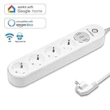 CONTROL DE CADA ENCHUFE INDIVIDUAL - Encienda / apague cada salida individualmente con su aplicación. No requiere hub o accesorios. El protector inteligente contra sobretensiones Wi-Fi de 4 salidas es ideal para uso en el hogar y la oficina.