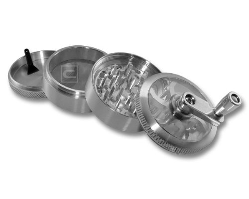 Kurbel - Grinder 63 mm Siebgrinder Alugrinder Aluminium Versandkostenfei / Free Shipping